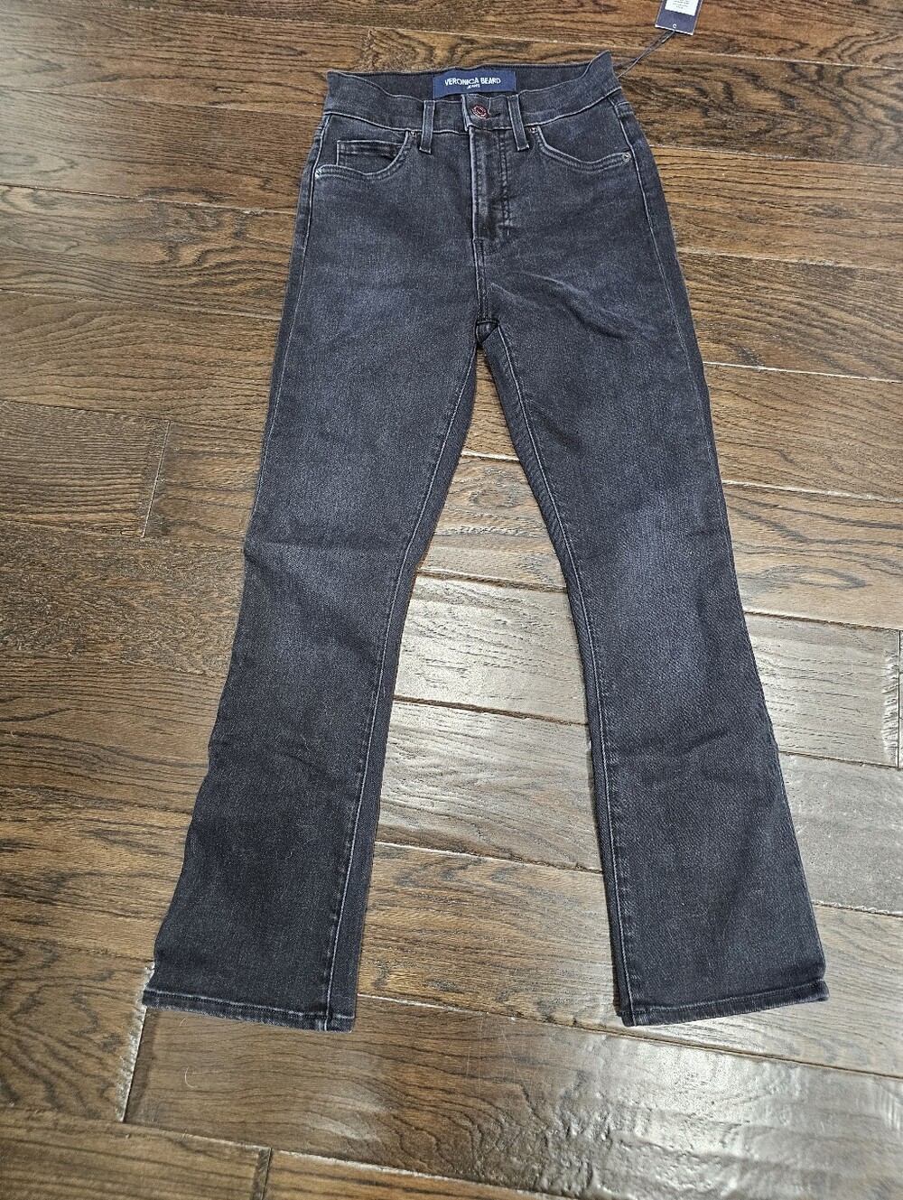 Veronica Beard Carly Kick Flare, High Rise, Size 25, Black, New With Tags